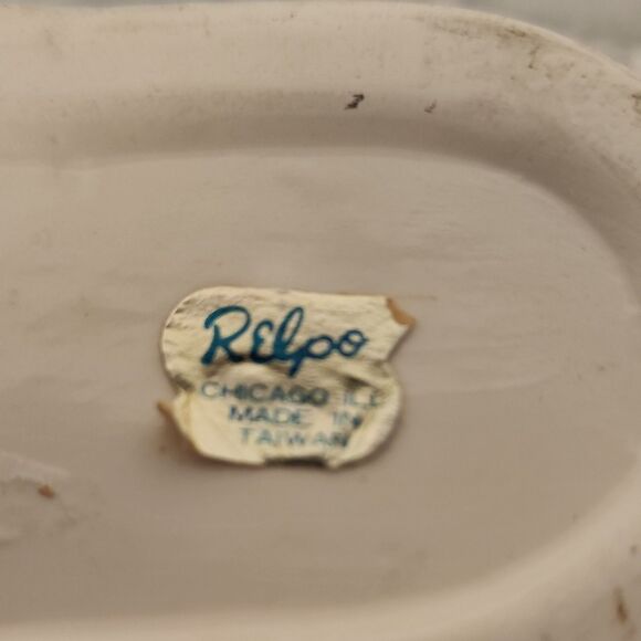 Vintage Relpo Baby Bootie Planter Vase Trinket Decor Porcelain White Multi T820 - Picture 2 of 12